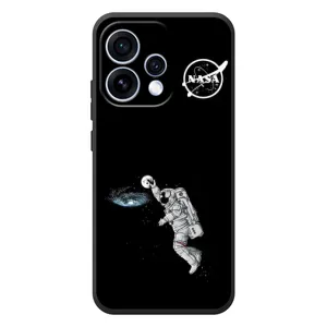 Силиконовый бампер с принтом "Наса" на OPPO Reno 15 (Космонавт баскетболист)