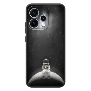 Силиконовый Чехол с принтом "Космонавты" на OPPO Reno 15 (Космонавт романтик)