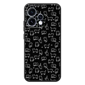 Чохол на тематику: Коти для OPPO Reno 15 (Котики на чорному)