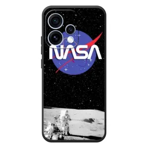 Силиконовый бампер с принтом "Наса" на OPPO Reno 15 (Nasa на луне)