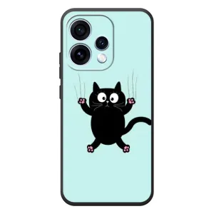 Силіконовий чохол з котиком для OPPO Reno 15 (Падаючий кіт)