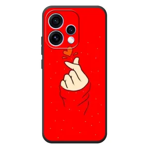 Чехлы (Знак сердечка) на OPPO Reno 15 (Сердце на красном)