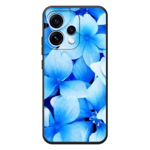Силіконовий бампер з принтом (квіточки) на
OPPO Рено 15 (Сині квіти)