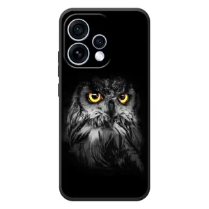 Чохли з принтом СОВИ для OPPO Reno 15 (Сова на чорному)