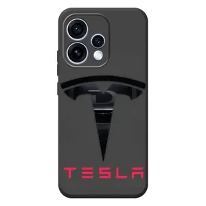 Силіконовий бампер з картинкою машини на OPPO Reno 15 (Logo TESLA)