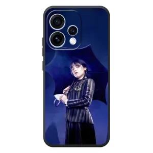 Чехлы с принтом Уэнсдей на OPPO Reno 15 (Уэнсдей с зонтом)