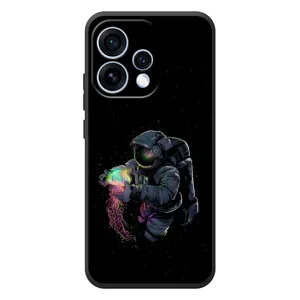 Силиконовый Чехол с принтом "Космонавты" на OPPO Reno 15 (В руках земля)