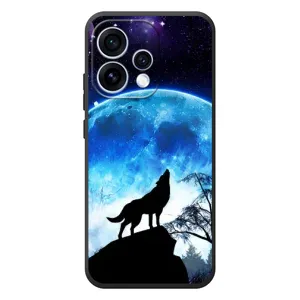 Чохол з Вовком на OPPO Reno 15 (Виє на місяць)
