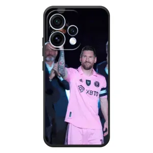 Чехлы Лео Месси в Майами на OPPO Reno 15 (Золотой мяч Месси)