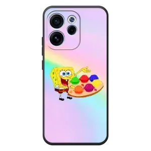 Силіконовий чохол Спанч Боб на OPPO Ꙇeno 15F (Бургери)