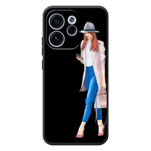 Чохол з картинкою Модні Дівчата OPPO Reno 15F (Дівчина з телефоном)