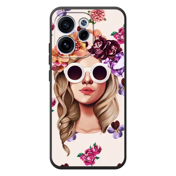 Чехол с рисунком «Девушка в очках» для OPPO Reno 15F Чехол с рисунком «Девушка в очках» для OPPO Reno 15F