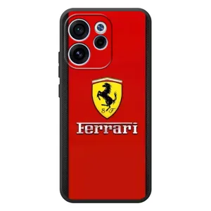 Силіконовий бампер з картинкою машини на OPPO Reno 15F (Ferrari Logo)