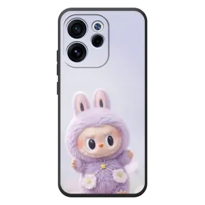 Чохол з принтом Лабубу для OPPO Reno 15F (Фіолетовий Лабубу)