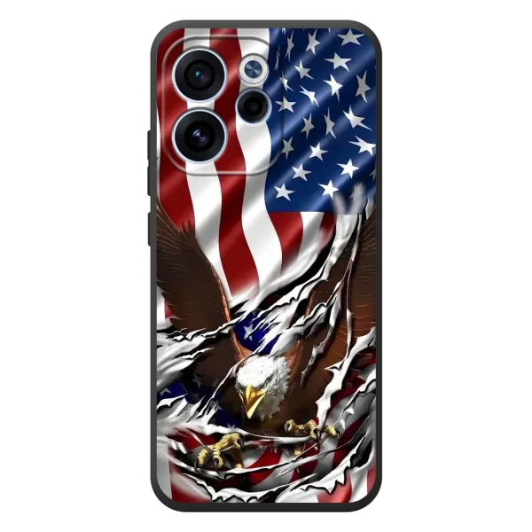Чехол с рисунком «Флаг USA» для OPPO Reno 15F Чехол с рисунком «Флаг USA» для OPPO Reno 15F