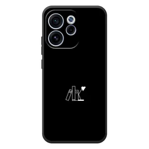 Чехол с картинками на черном фоне для OPPO Reno 15F (Книжки)