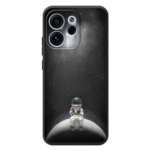 Силиконовый Чехол с принтом "Космонавты" на OPPO Reno 15F (Космонавт романтик)
