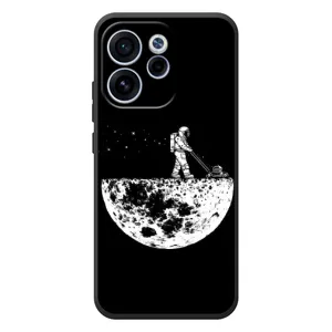 Силиконовый Чехол с принтом "Космонавты" на OPPO Reno 15F (Космонавт)