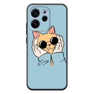 Бампер з зображенням Котиків для OPPO Ꙇeno 15F (КОТИК в окулярах)