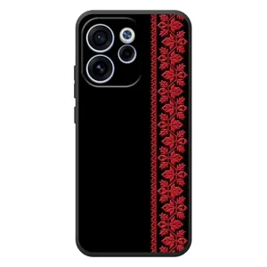 Силиконовый Чехол на OPPO Reno 15F (Красная Вышиванка)
