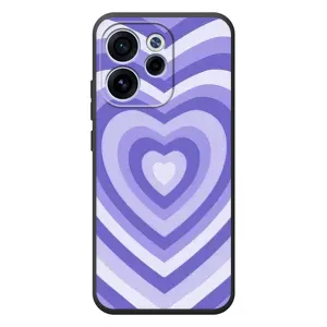 Чехлы с тематикой "Маленькие Сердечки" на OPPO Reno 15F (Сердце фиолет)
