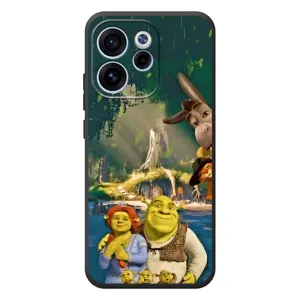 Печатный чехол с принтом Шрек для OPPO Reno 15F (Шрек и Фиона)