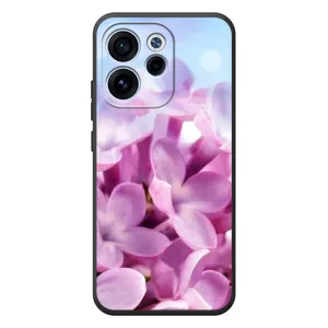 Силіконовий бампер з принтом (квіточки) на OPPO Ꙇeno 15F (Бузкові квіти)