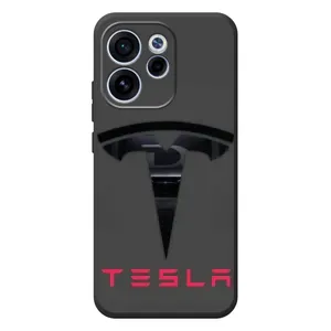 Силіконовий бампер з картинкою машини на OPPO Reno 15F (Logo TESLA)