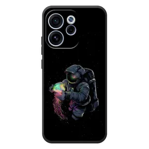Силиконовый Чехол с принтом "Космонавты" на OPPO Reno 15F (В руках земля)
