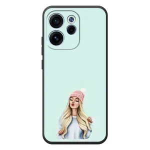 Силіконовый Чохол на OPPO Reno 15F з картинкой Модных девушек (В шапці)