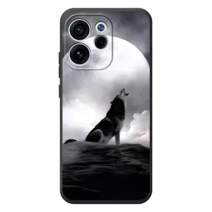Чохол з Вовком на OPPO Reno 15F (Вовк і місяць)