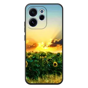 Чехлы с картинкой Подсолнухов для OPPO Рено 15F (Закат Солнца)