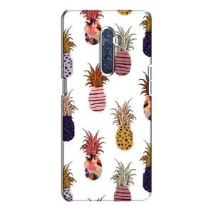 Чехол с изображением вкусной еды для Oppo Reno 2 (Ананасы)