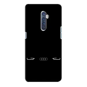Силиконовый бампер с картинкой машины на Oppo Reno 2 (Силует Audi)