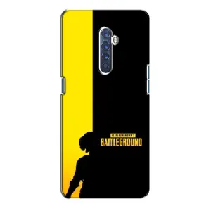 Чохол (TPU) з картинкою "Лого Пабг" на Оппо Рено 2 (Battlegrounds)