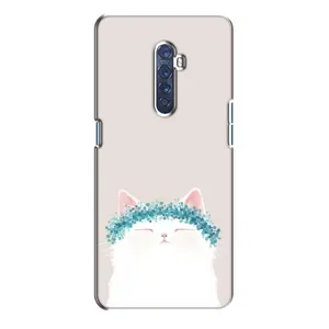 Чехол с рисунком «Белый котик» для OPPO Reno 2