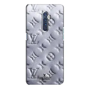 Текстурный Чехол Louis Vuitton для Оппо Рено 2 (Белый ЛВ)