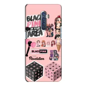 Чехлы с картинкой для Oppo Reno 2 (BLACK PINK коллаж)