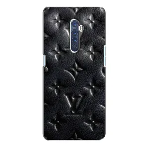 Текстурный Чехол Louis Vuitton для Оппо Рено 2 (Черный ЛВ)
