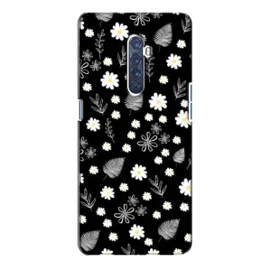 Чохли з тематикою "КВІТИ" на Oppo Reno 2 (цвітіння на чорному)