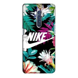 Силиконовый Чехол на Oppo Reno 2 с картинкой Nike (Цветочный Nike)