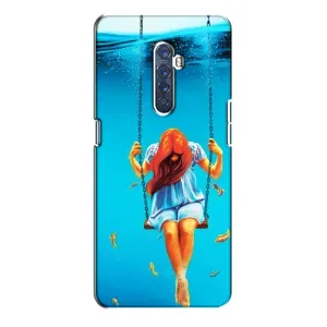Чехол Стильные девушки на Oppo Reno 2 (Девушка на качели)