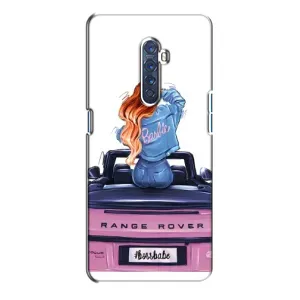 Силиконовый Чехол на Oppo Reno 2 с картинкой Стильных Девушек (Девушка на машине)