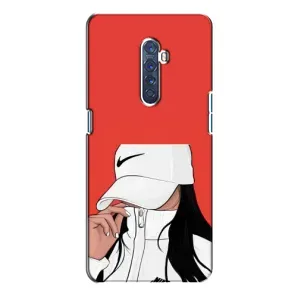 Силиконовый Чехол на Oppo Reno 2 с картинкой Стильных Девушек (Девушка Nike)