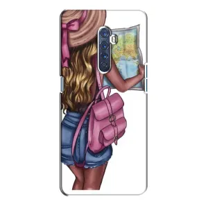 Чехол Стильные девушки на Oppo Reno 2 (Девушка Путешественник)