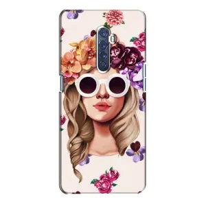 Чехол с картинкой Модные Девчонки Oppo Reno 2 (Девушка в очках)