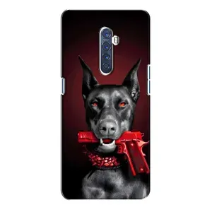 Чехол ДОБЕРМАН для Oppo Reno 2 (Доберман злой)