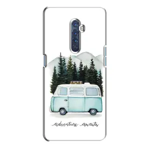 Силиконовый бампер с картинкой машины на Oppo Reno 2 (Домик на колесах)