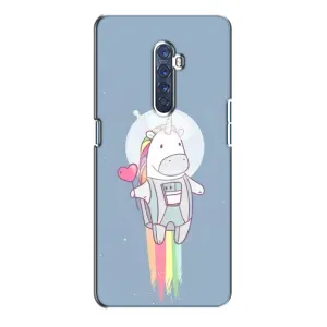 Чехол Unicorn на Oppo Reno 2 (Единорог космонавт)