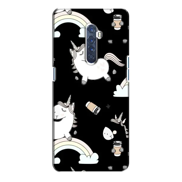 Чехол с рисунком «Единорог с кофе» для OPPO Reno 2 Чехол с рисунком «Единорог с кофе» для OPPO Reno 2